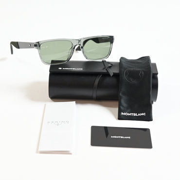 Montblanc MB0299S 003 Mens Authentic Sunglasses Green/Black, 54mm - New