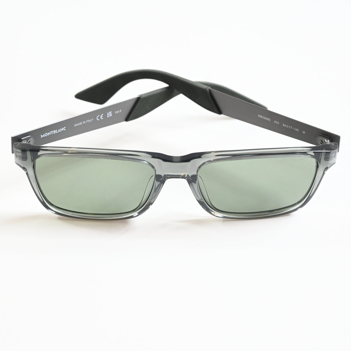 Montblanc MB0299S 003 Mens Authentic Sunglasses Green/Black, 54mm - New