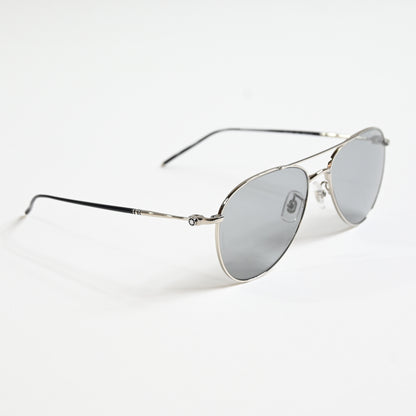 Montblanc MB0128S 002 Mens Authentic Sunglasses Silver/Gray, 58mm - New