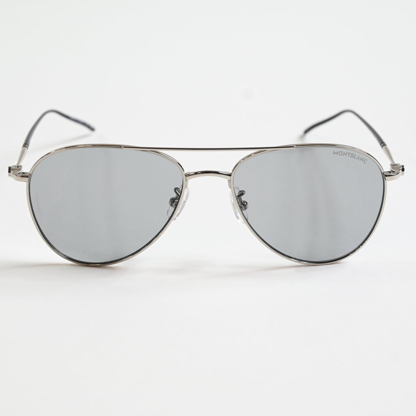 Montblanc MB0128S 002 Mens Authentic Sunglasses Silver/Gray, 58mm - New