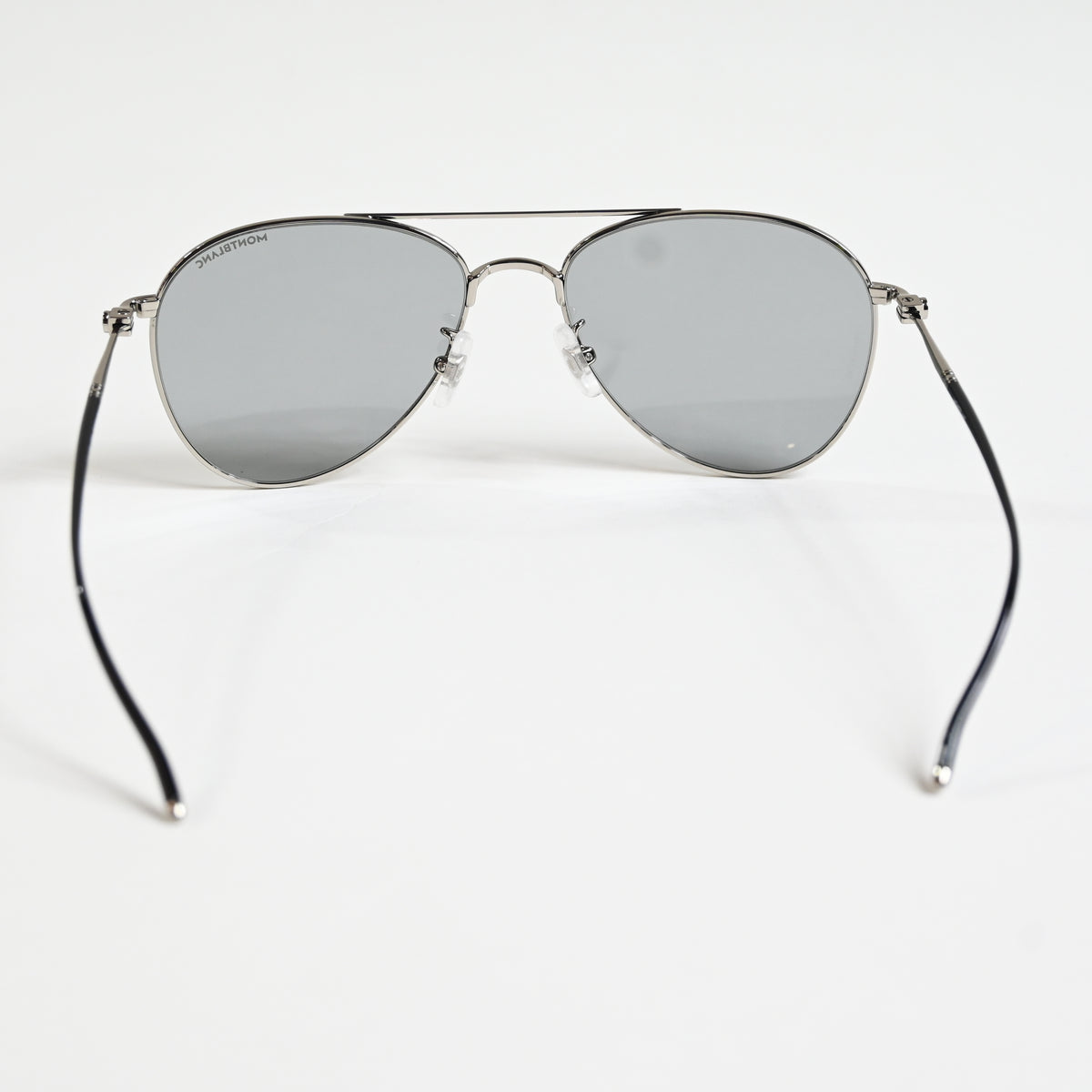 Montblanc MB0128S 002 Mens Authentic Sunglasses Silver/Gray, 58mm - New