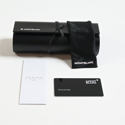 Montblanc MB0128S 002 Mens Authentic Sunglasses Silver/Gray, 58mm - New