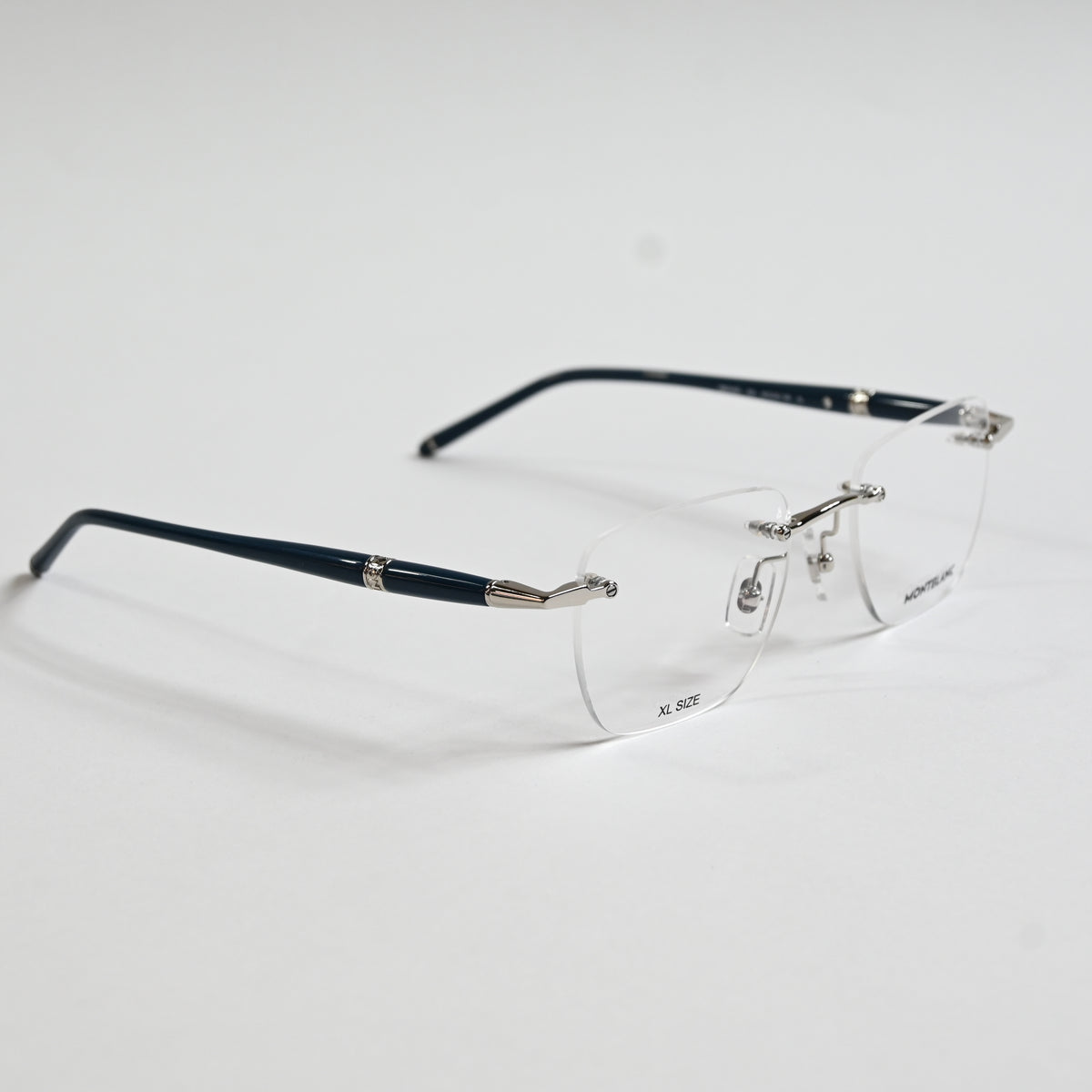 Montblanc MB0346O 002 Mens Authentic Eyeglasses Silver/Black, 53mm - New