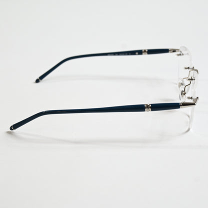 Montblanc MB0346O 002 Mens Authentic Eyeglasses Silver/Black, 53mm - New