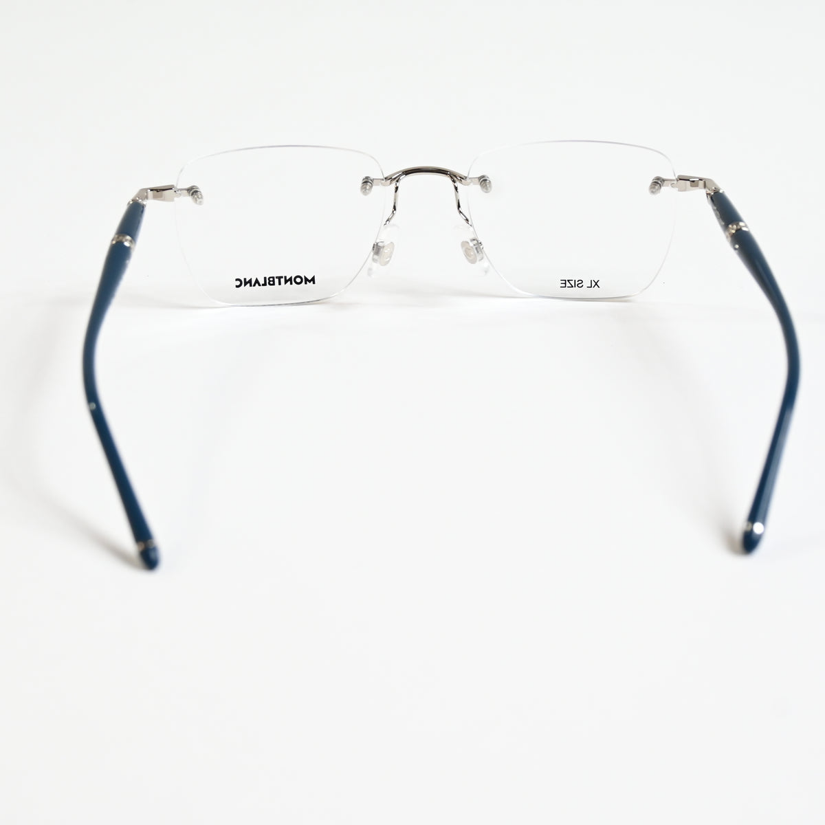Montblanc MB0346O 002 Mens Authentic Eyeglasses Silver/Black, 53mm - New