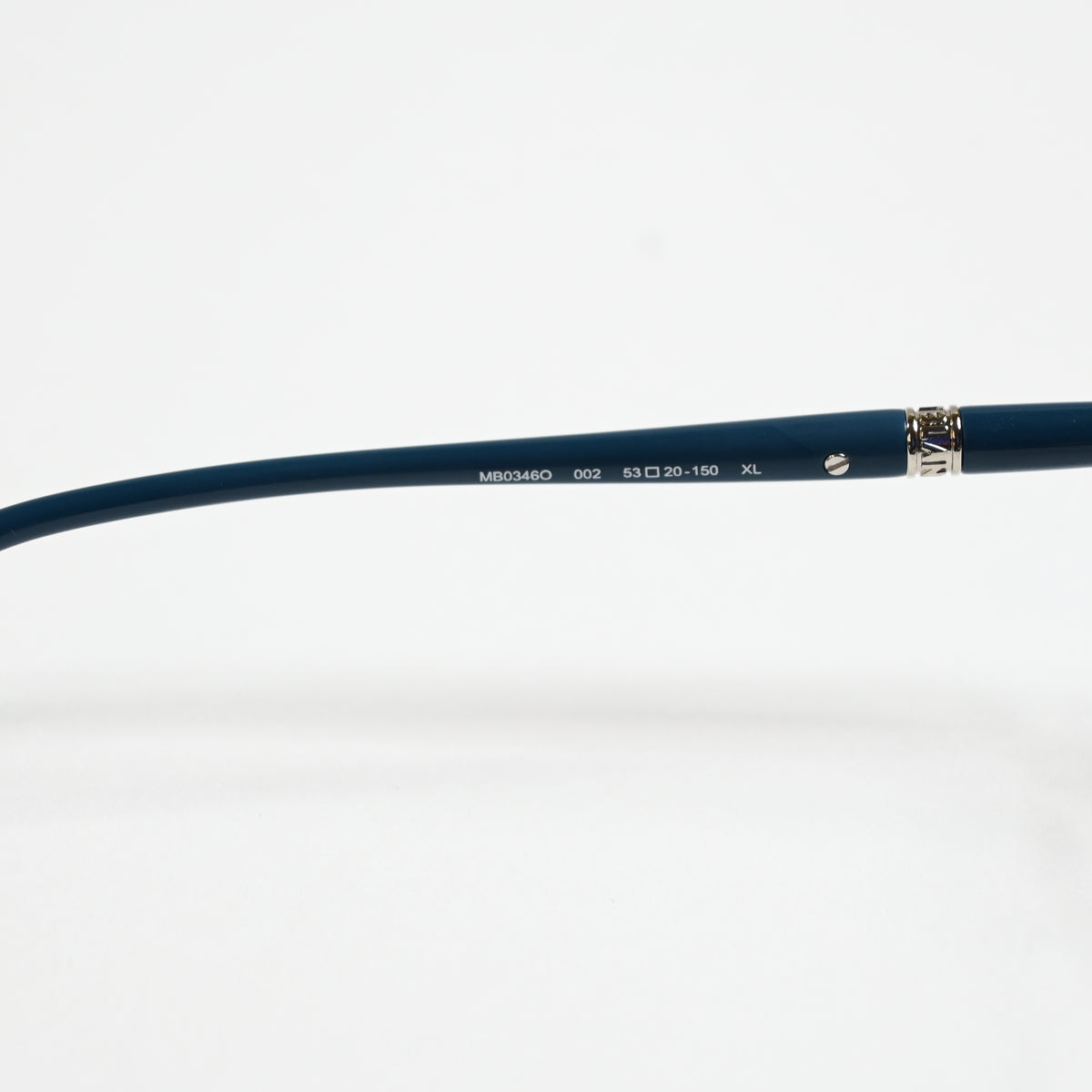Montblanc MB0346O 002 Mens Authentic Eyeglasses Silver/Black, 53mm - New