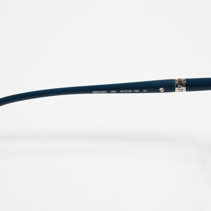 Montblanc MB0346O 002 Mens Authentic Eyeglasses Silver/Black, 53mm - New