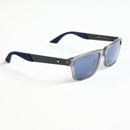 Montblanc MB0299S 004 Mens Authentic Sunglasses Blue/Black, 54mm - New