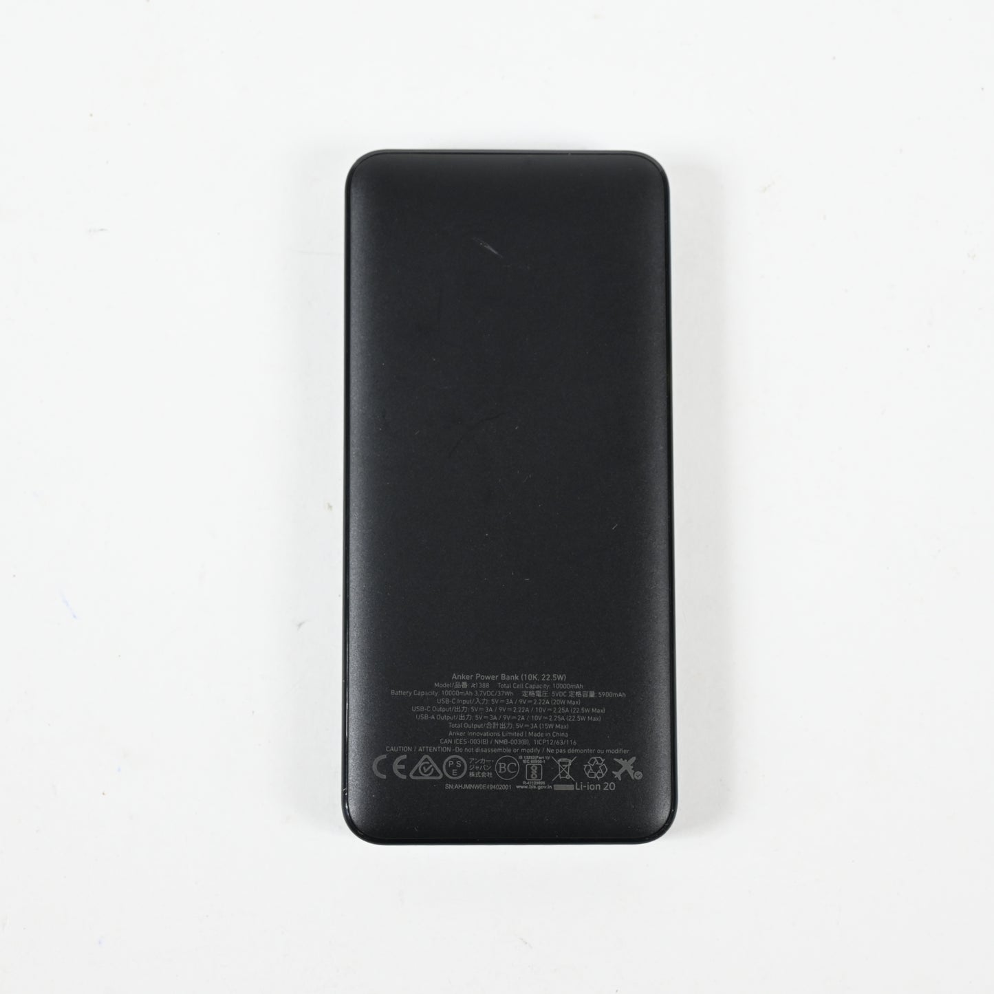 Anker 10000mAh 22.5W Power Bank - Black - Grade B