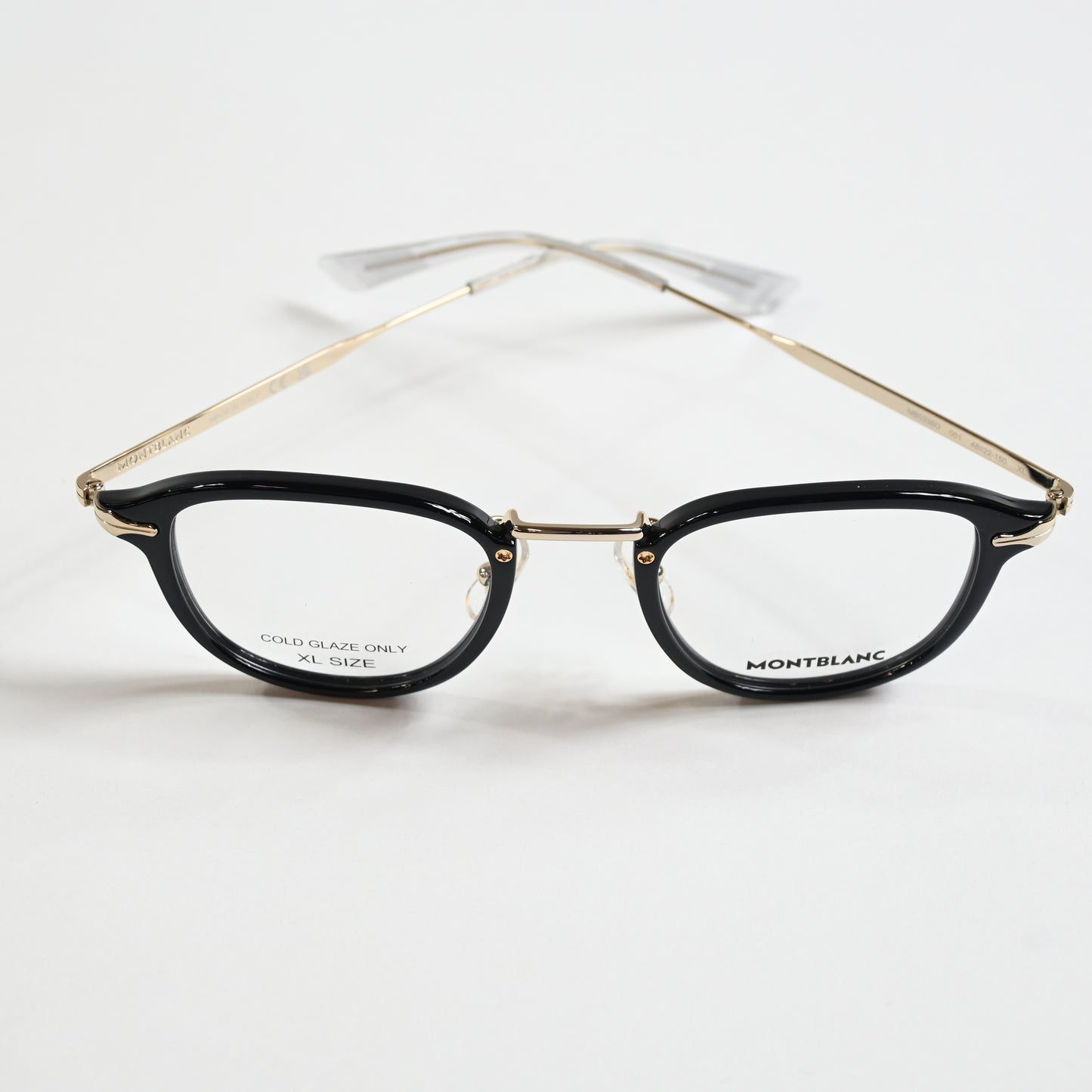Montblanc MB0336O 001 Mens Authentic Eyeglasses Black/Gold, 48mm - New