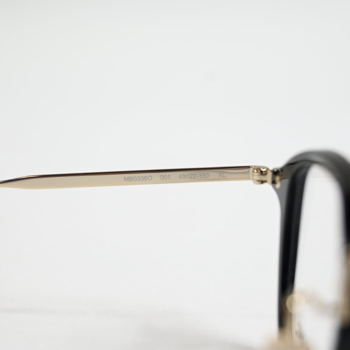 Montblanc MB0336O 001 Mens Authentic Eyeglasses Black/Gold, 48mm - New