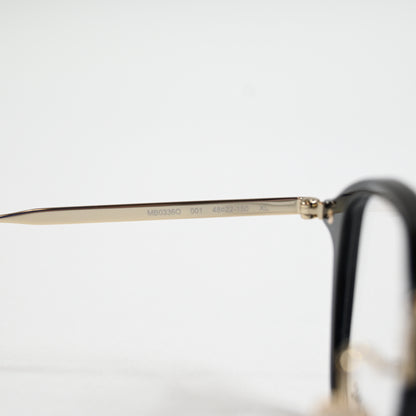 Montblanc MB0336O 001 Mens Authentic Eyeglasses Black/Gold, 48mm - New