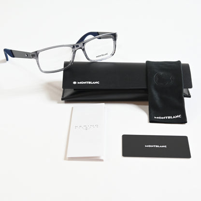 Montblanc MB0301O 004 Mens Authentic Eyeglasses Clear/Black, 54mm - New