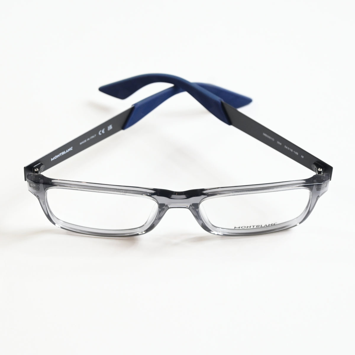 Montblanc MB0301O 004 Mens Authentic Eyeglasses Clear/Black, 54mm - New