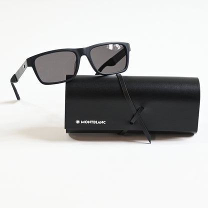 Montblanc MB0299S 001 Mens Authentic Sunglasses Matte Black, 54mm - New