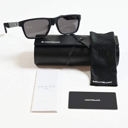 Montblanc MB0299S 001 Mens Authentic Sunglasses Matte Black, 54mm - New