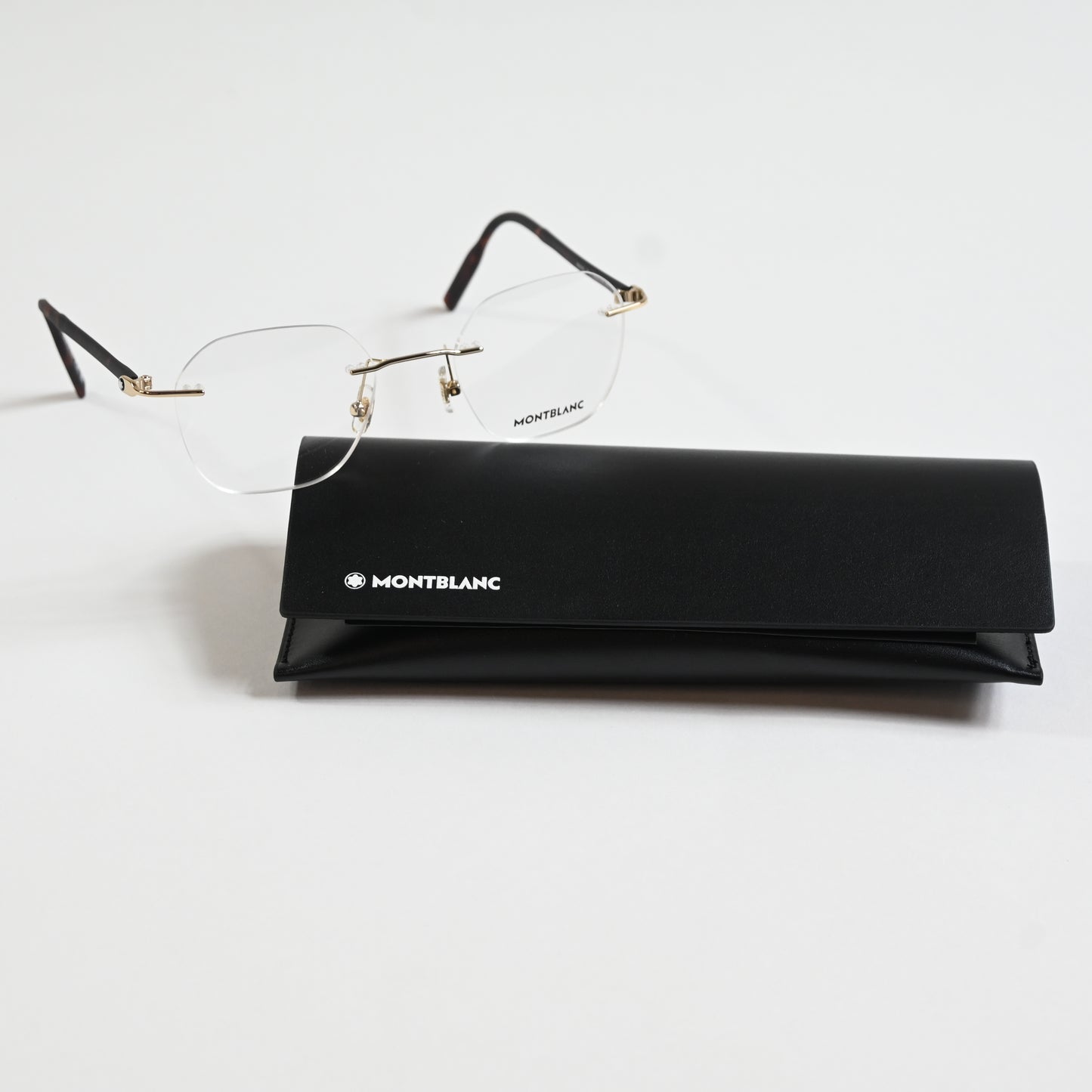 Montblanc MB0223O 002 Mens Authentic Eyeglasses Gold/Havana, 50mm - New