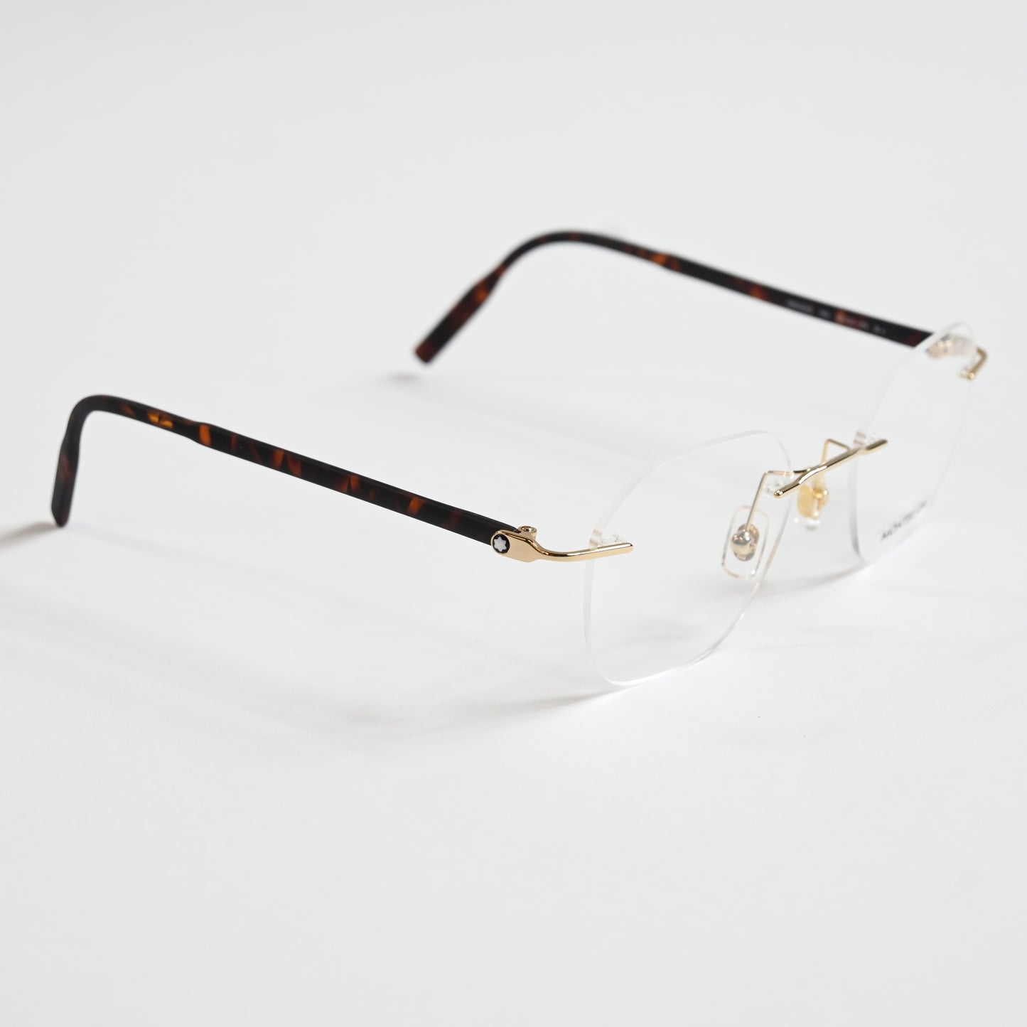 Montblanc MB0223O 002 Mens Authentic Eyeglasses Gold/Havana, 50mm - New