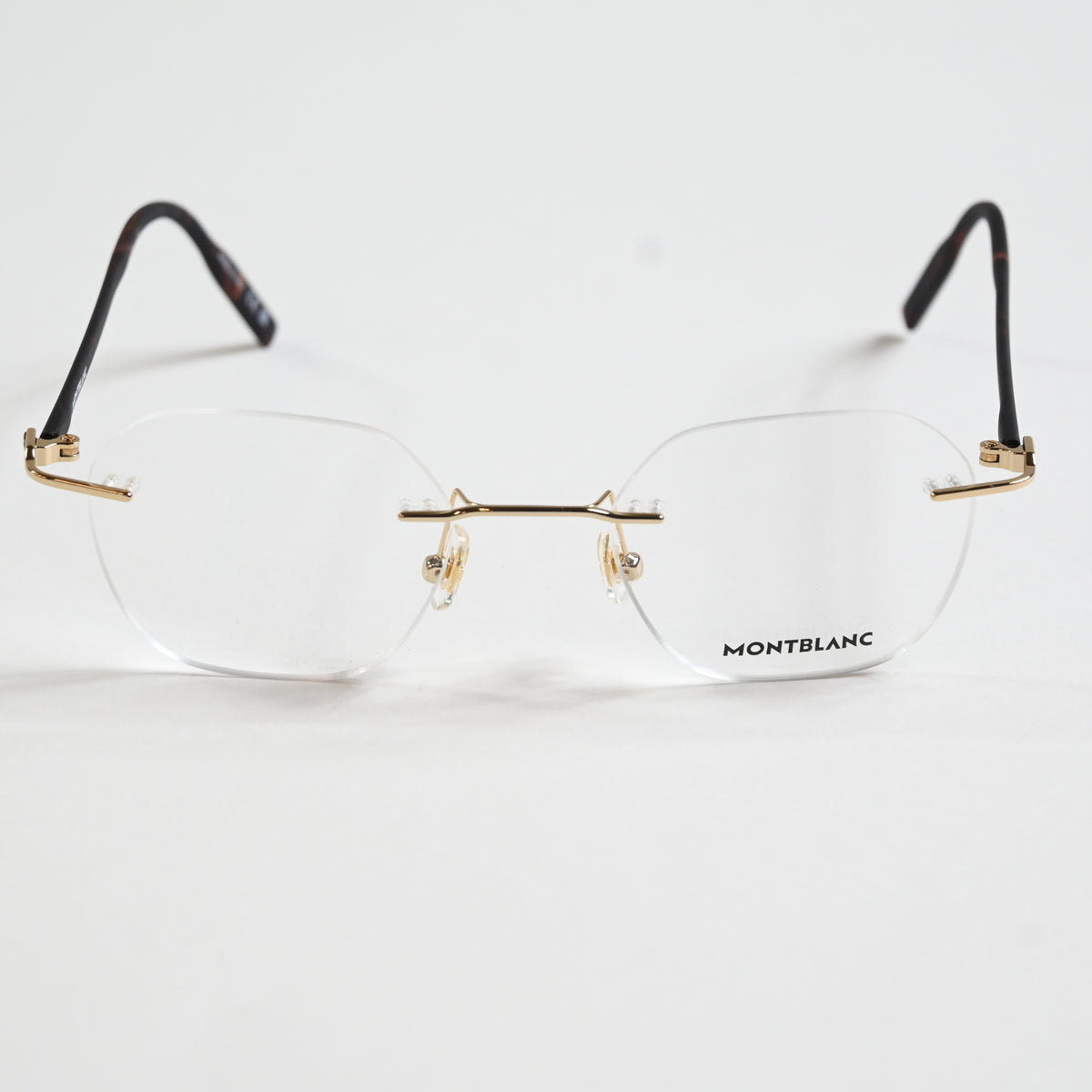 Montblanc MB0223O 002 Mens Authentic Eyeglasses Gold/Havana, 50mm - New