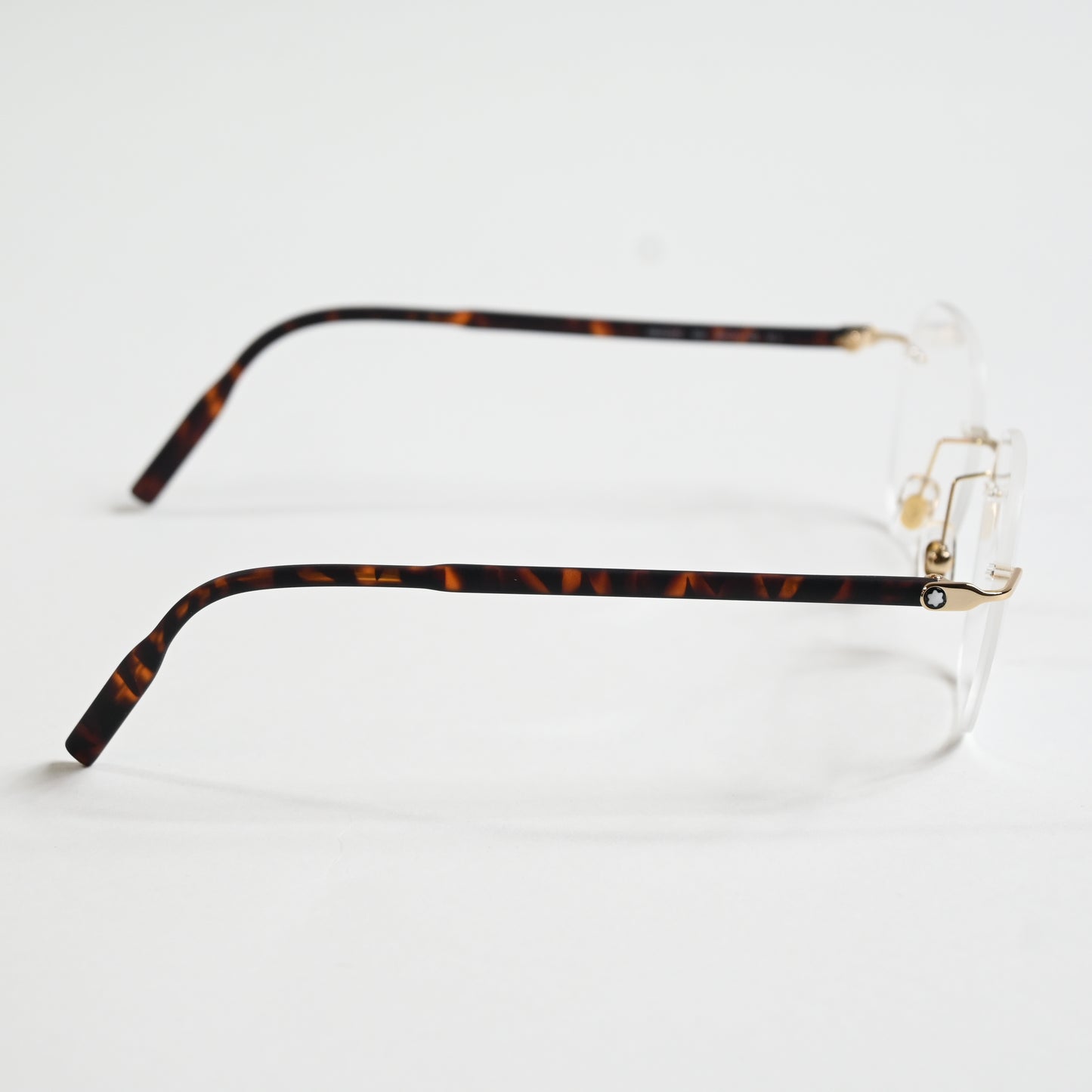 Montblanc MB0223O 002 Mens Authentic Eyeglasses Gold/Havana, 50mm - New