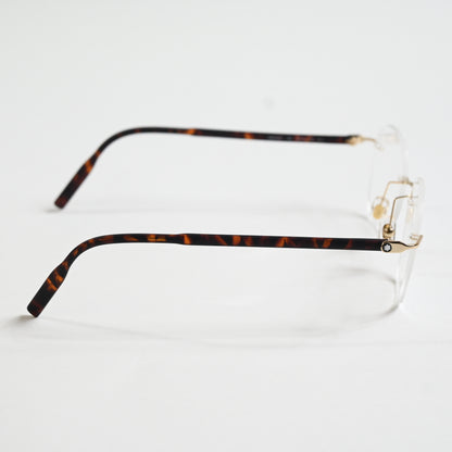 Montblanc MB0223O 002 Mens Authentic Eyeglasses Gold/Havana, 50mm - New