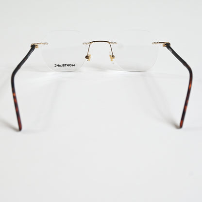 Montblanc MB0223O 002 Mens Authentic Eyeglasses Gold/Havana, 50mm - New