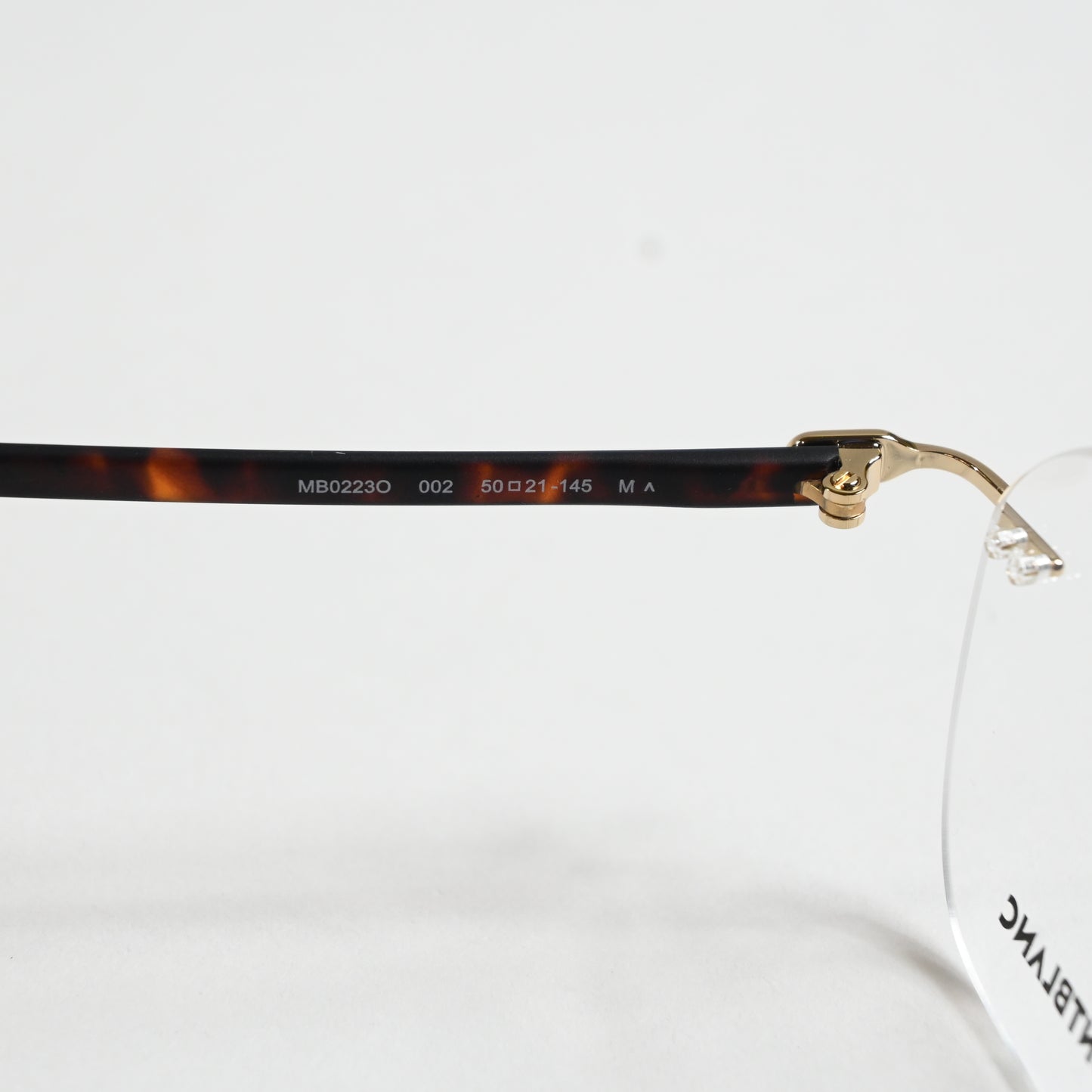 Montblanc MB0223O 002 Mens Authentic Eyeglasses Gold/Havana, 50mm - New