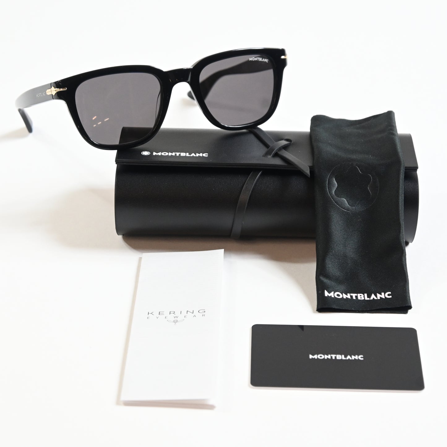 Montblanc MB0302S 001 Mens Authentic Sunglasses Black, 51mm - New