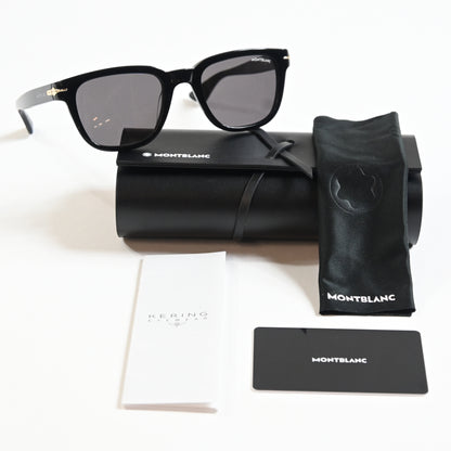 Montblanc MB0302S 001 Mens Authentic Sunglasses Black, 51mm - New