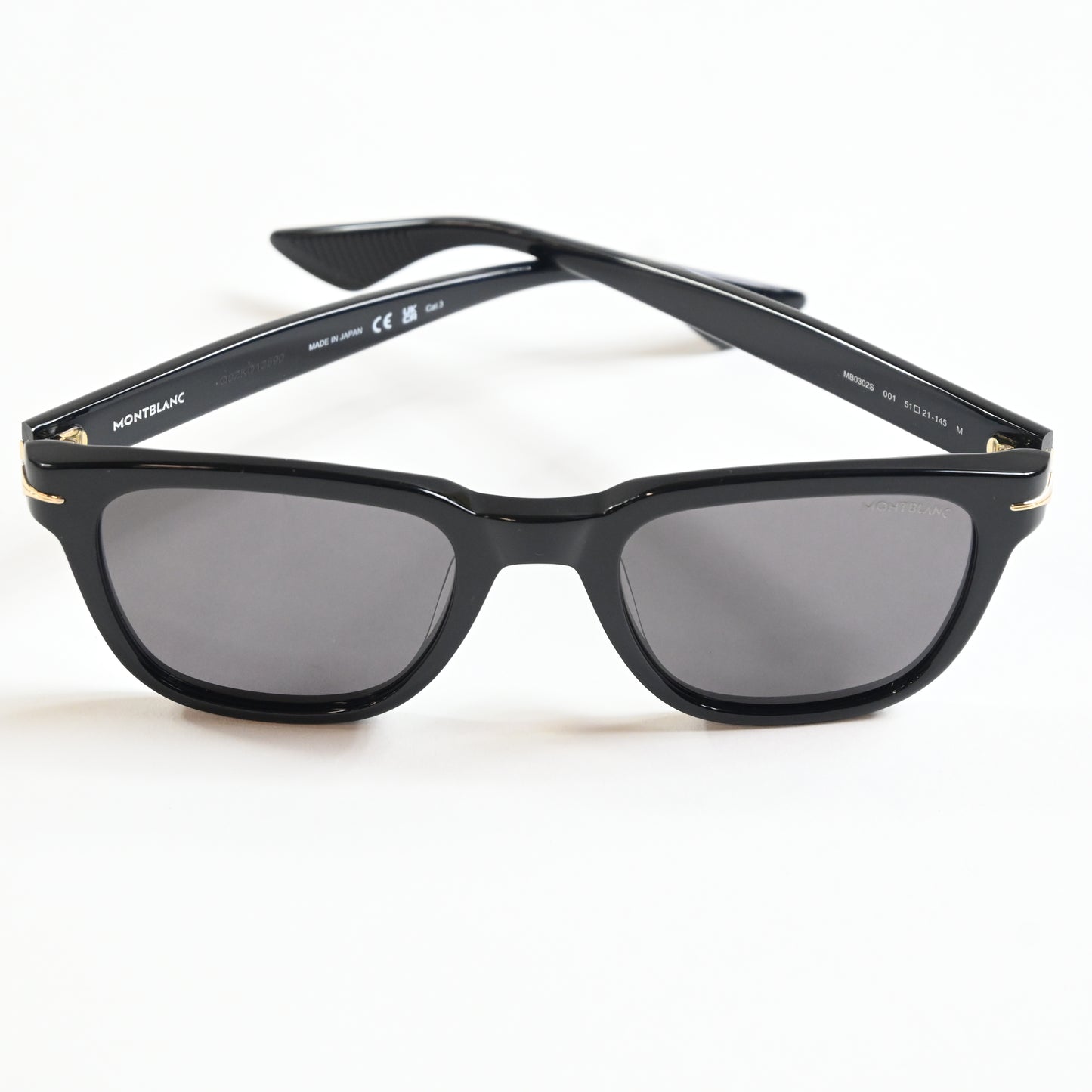 Montblanc MB0302S 001 Mens Authentic Sunglasses Black, 51mm - New