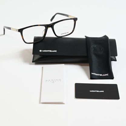 Montblanc MB0021O 002 Mens Authentic Eyeglasses Beige, 55mm - New