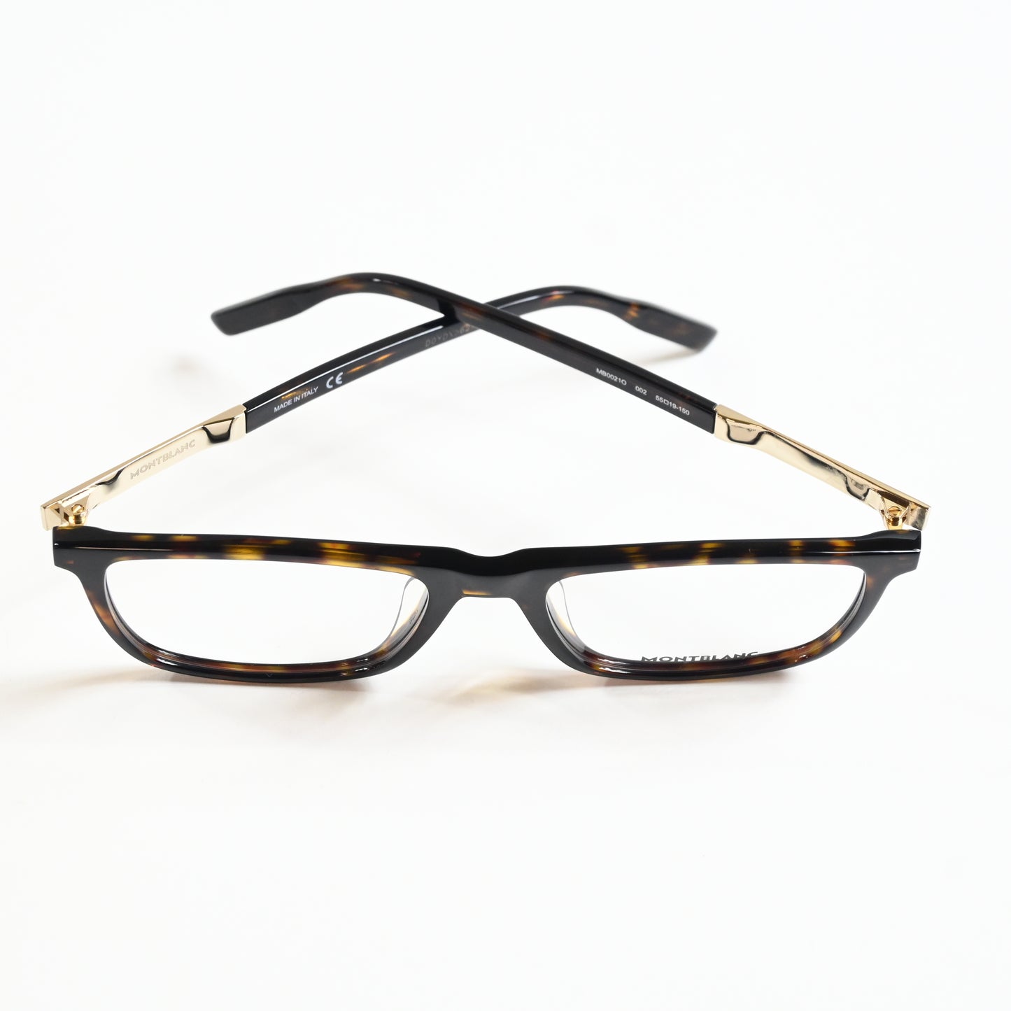 Montblanc MB0021O 002 Mens Authentic Eyeglasses Beige, 55mm - New