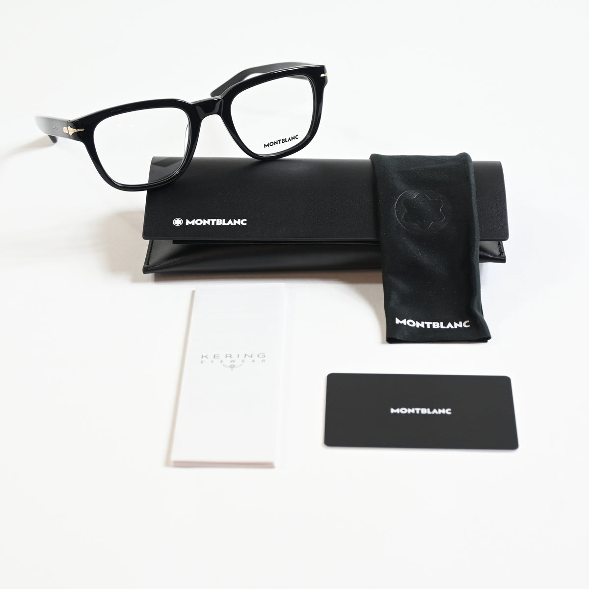 Montblanc MB0305O 001 Mens Authentic Eyeglasses Black, 51mm - New