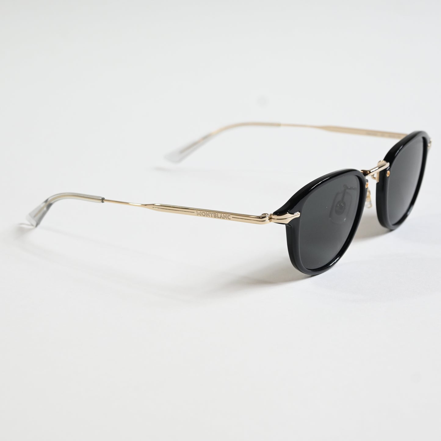 Montblanc MB0336S 001 Mens Authentic Sunglasses Black/Gold, 54mm - New