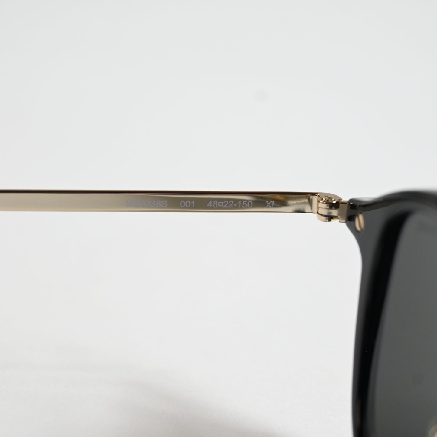 Montblanc MB0336S 001 Mens Authentic Sunglasses Black/Gold, 54mm - New