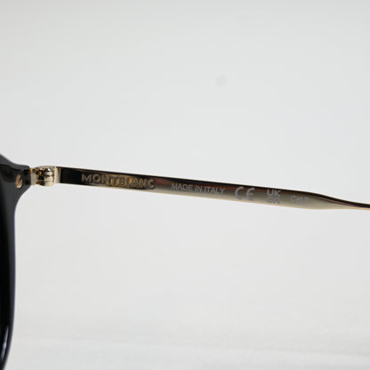 Montblanc MB0336S 001 Mens Authentic Sunglasses Black/Gold, 54mm - New