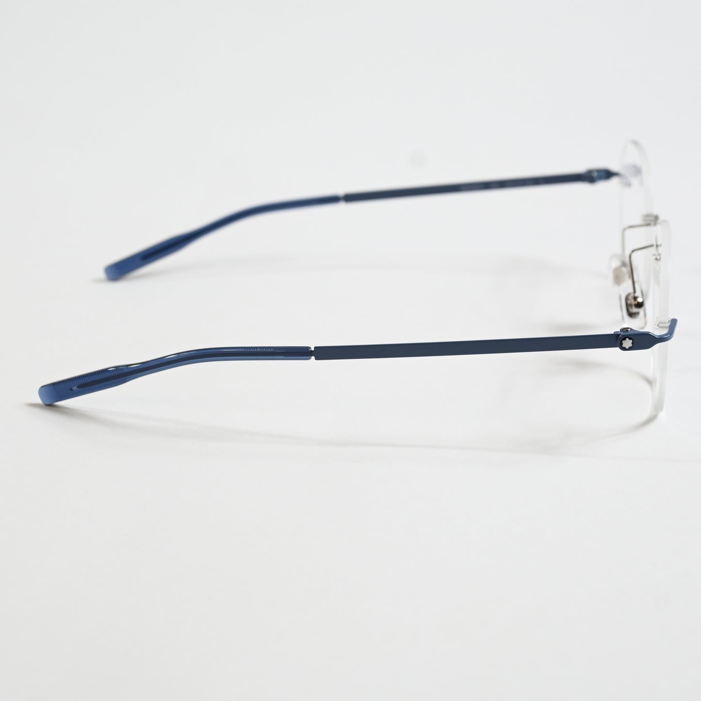 Montblanc MB0282O 002 Mens Authentic Eyeglasses Dark Blue/Silver, 49mm - New