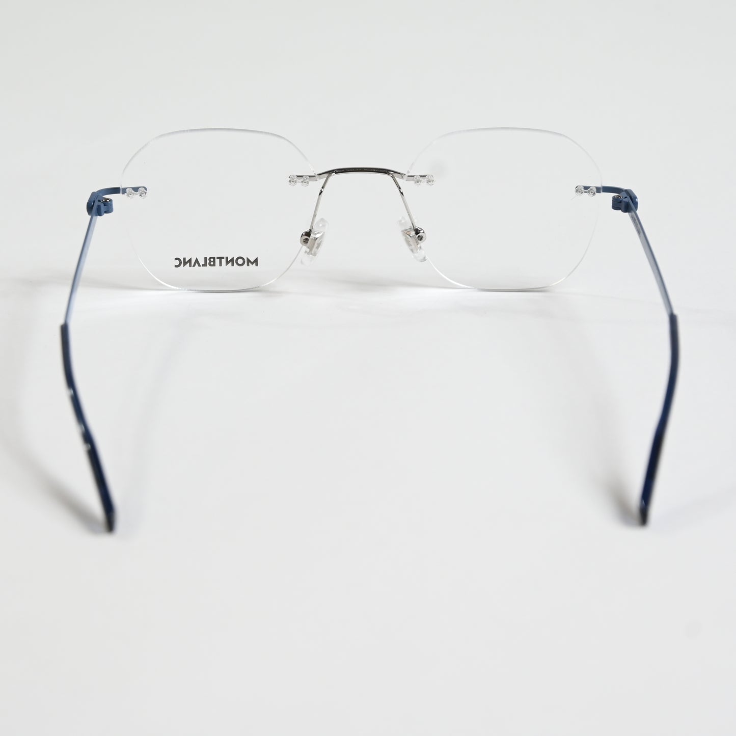 Montblanc MB0282O 002 Mens Authentic Eyeglasses Dark Blue/Silver, 49mm - New