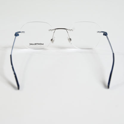 Montblanc MB0282O 002 Mens Authentic Eyeglasses Dark Blue/Silver, 49mm - New