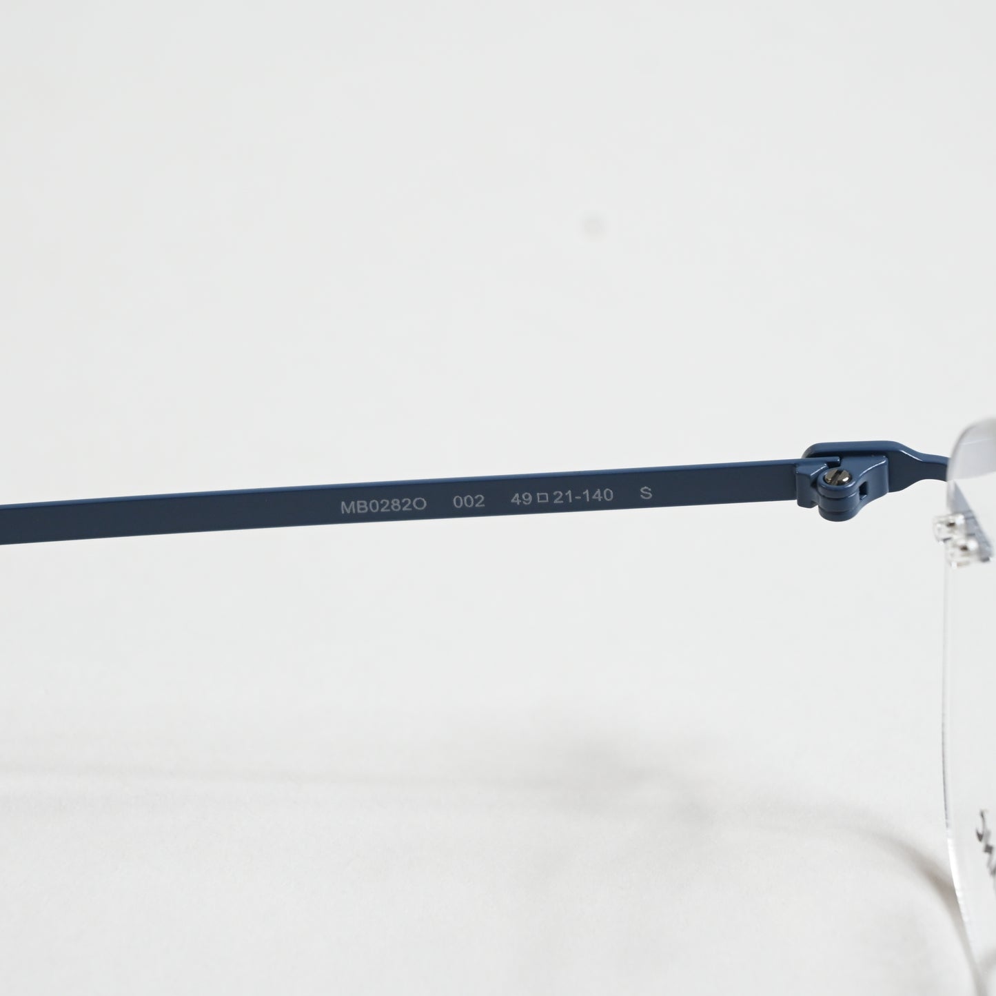 Montblanc MB0282O 002 Mens Authentic Eyeglasses Dark Blue/Silver, 49mm - New