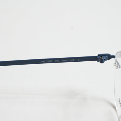 Montblanc MB0282O 002 Mens Authentic Eyeglasses Dark Blue/Silver, 49mm - New