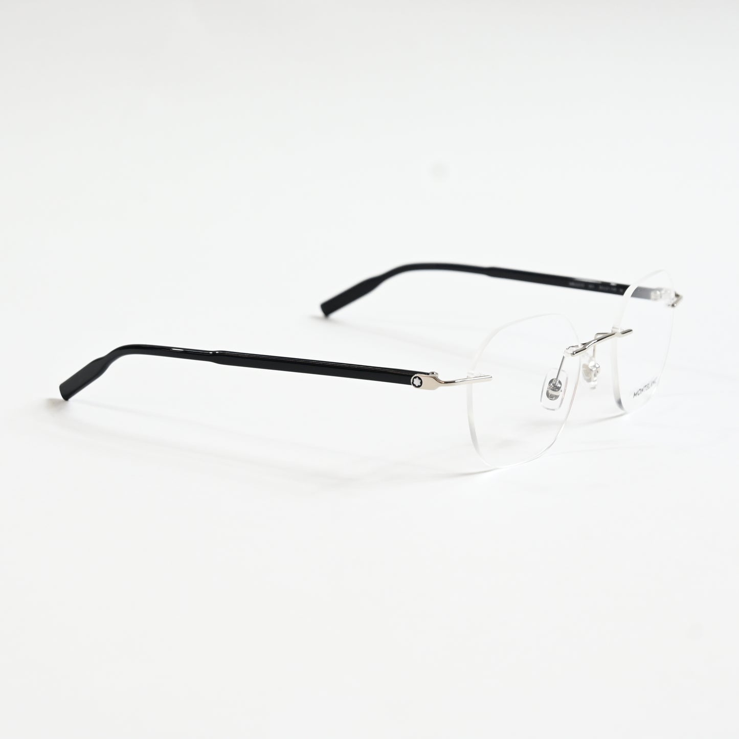 Montblanc MB0223O 001 Mens Authentic Eyeglasses Silver/Black, 50mm - New