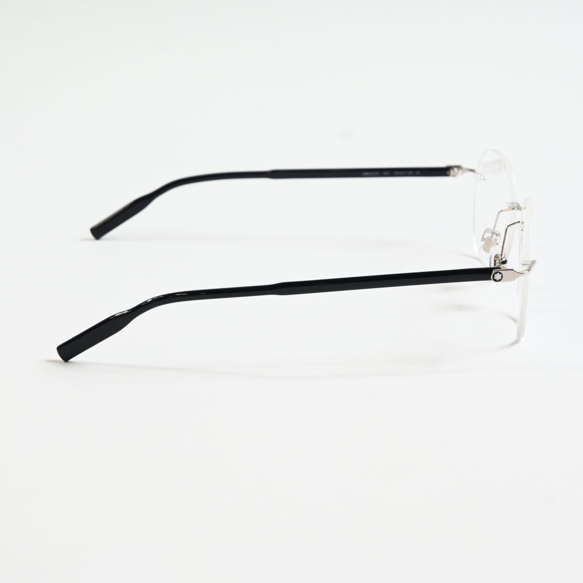 Montblanc MB0223O 001 Mens Authentic Eyeglasses Silver/Black, 50mm - New