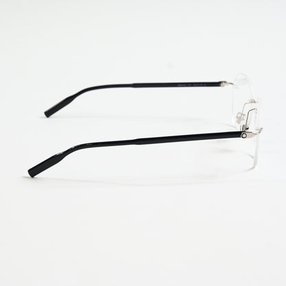 Montblanc MB0223O 001 Mens Authentic Eyeglasses Silver/Black, 50mm - New