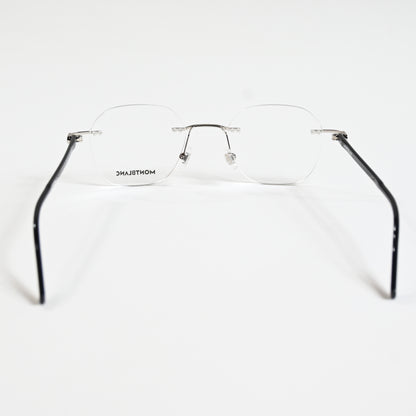 Montblanc MB0223O 001 Mens Authentic Eyeglasses Silver/Black, 50mm - New