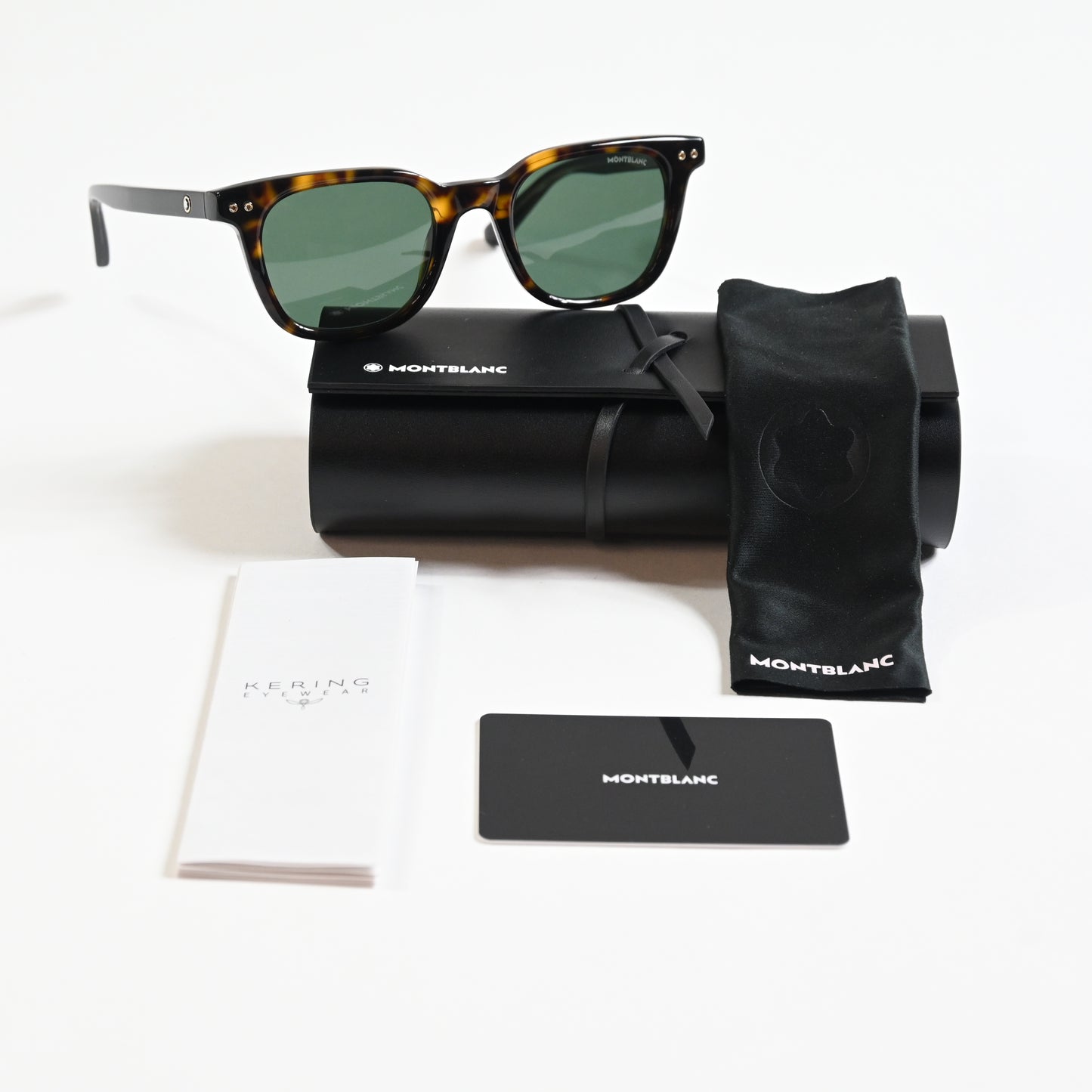 Montblanc MB0320S 002 Mens Authentic Sunglasses Havana/Green, 49mm - New