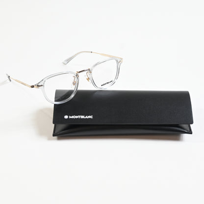 Montblanc MB0336O 003 Mens Authentic Eyeglasses Gray/Gold, 48mm - New