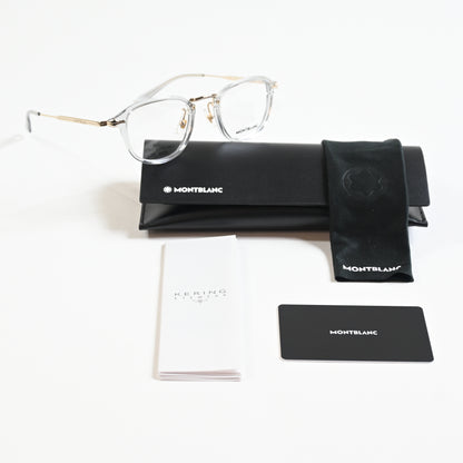 Montblanc MB0336O 003 Mens Authentic Eyeglasses Gray/Gold, 48mm - New