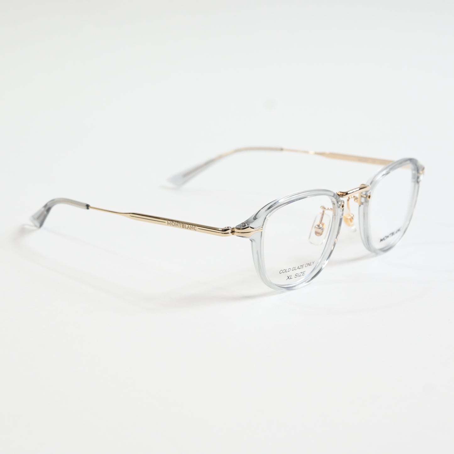 Montblanc MB0336O 003 Mens Authentic Eyeglasses Gray/Gold, 48mm - New