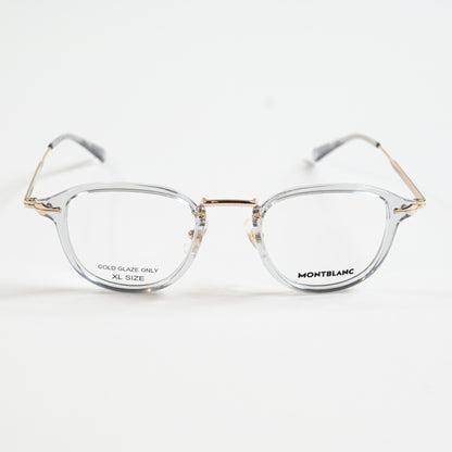 Montblanc MB0336O 003 Mens Authentic Eyeglasses Gray/Gold, 48mm - New